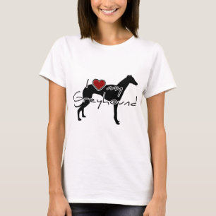 Camiseta "corazón" mis palabras de Greyhound" con grafi