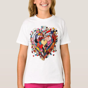Camiseta Corazón Mosaico de Amor