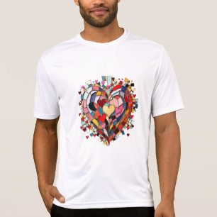 Camiseta Corazón Mosaico de Amor