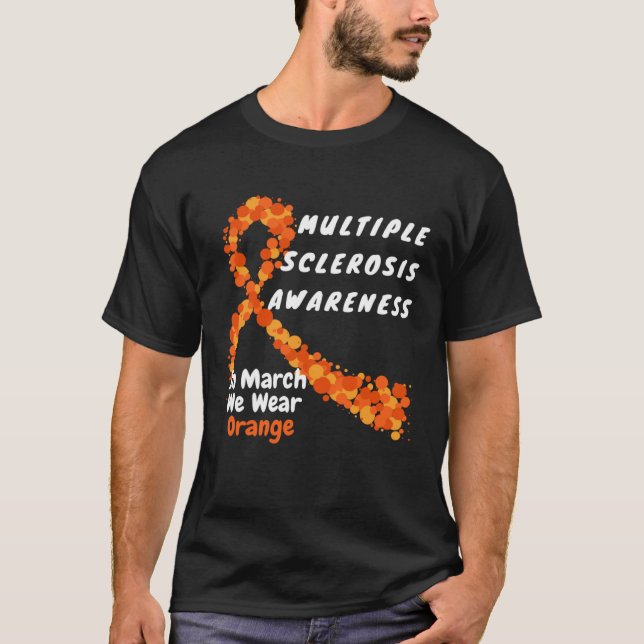 Camiseta Corazón MS Múltiples Esclerosis Sensibilización Ma (Anverso)
