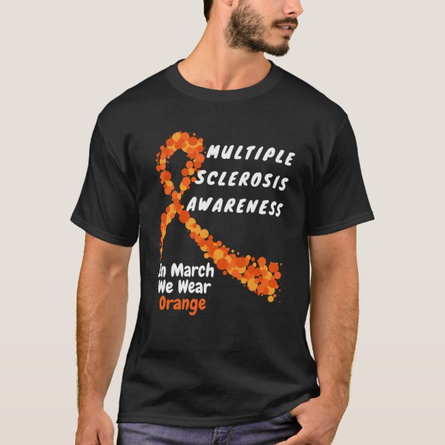 Camiseta Corazón MS Múltiples Esclerosis Sensibilización Ma (Anverso)