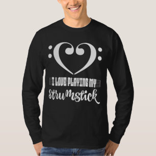 Camiseta Corazón Musical de Clave de Fa Amor Tocando Mi Str