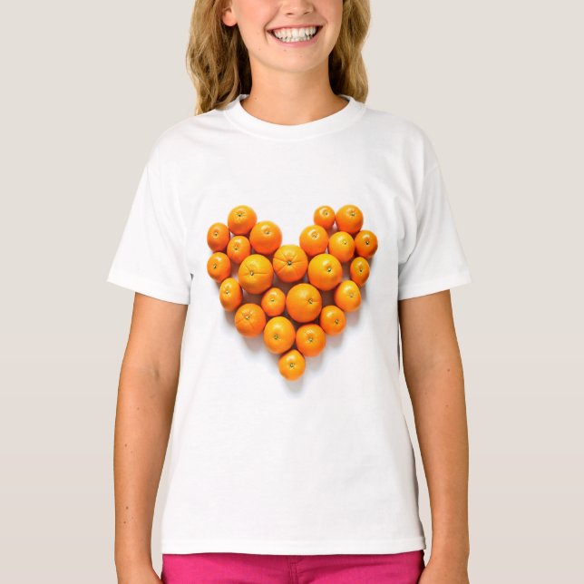 Camiseta Corazón naranja (Anverso)