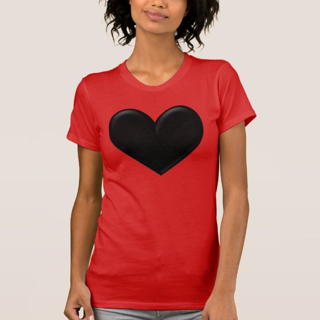 Camiseta Corazón negro puffy (Anverso)