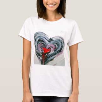 Camiseta Corazón negro y rojo T