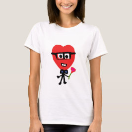 Camiseta corazón nerd