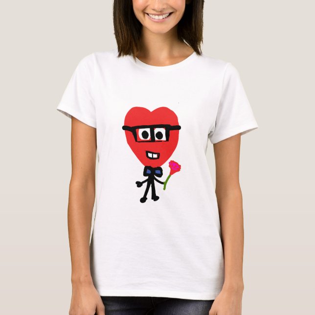 Camiseta corazón nerd (Anverso)