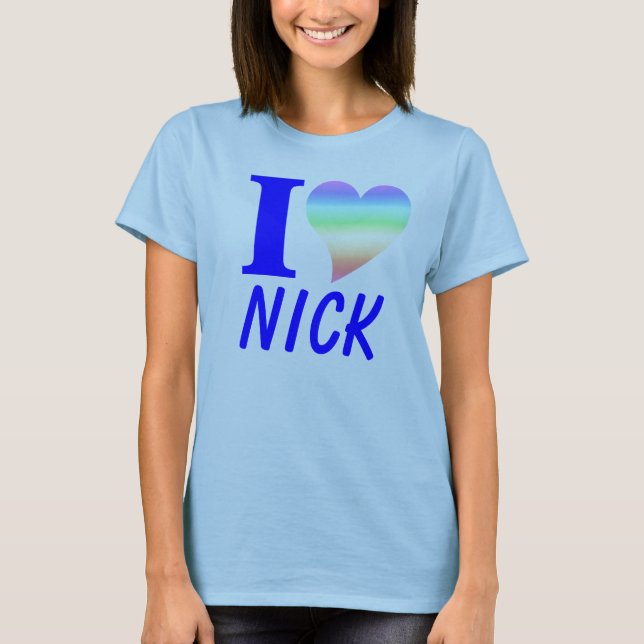 Camiseta Corazón Nick del azul I (Anverso)