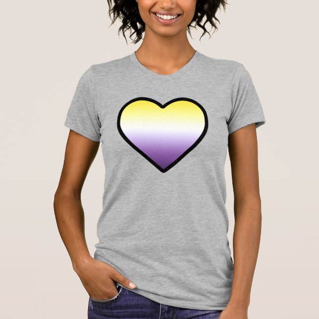 Camiseta Corazón no binario (Anverso)