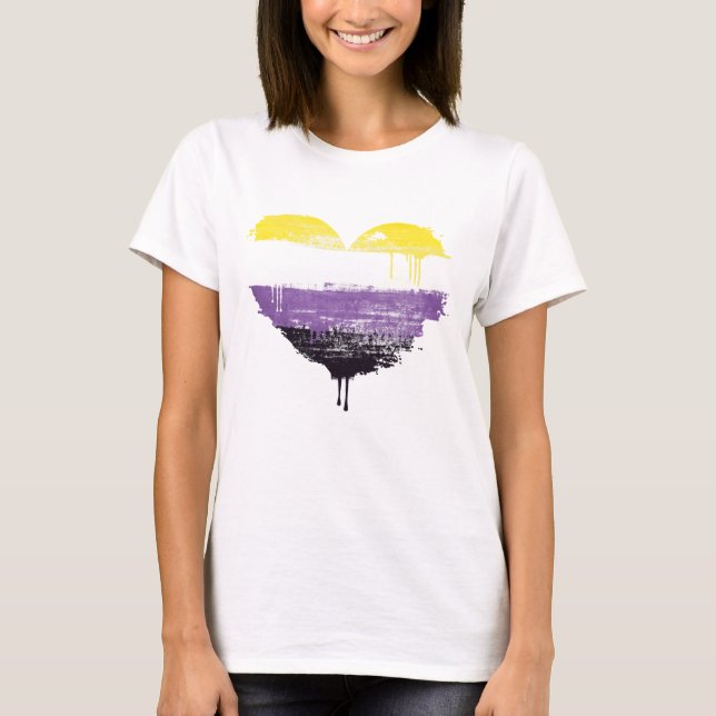 CAMISETA CORAZÓN NO BINARIO (Anverso)