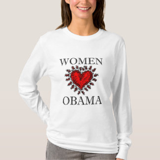 Camiseta Corazón Obama de las mujeres