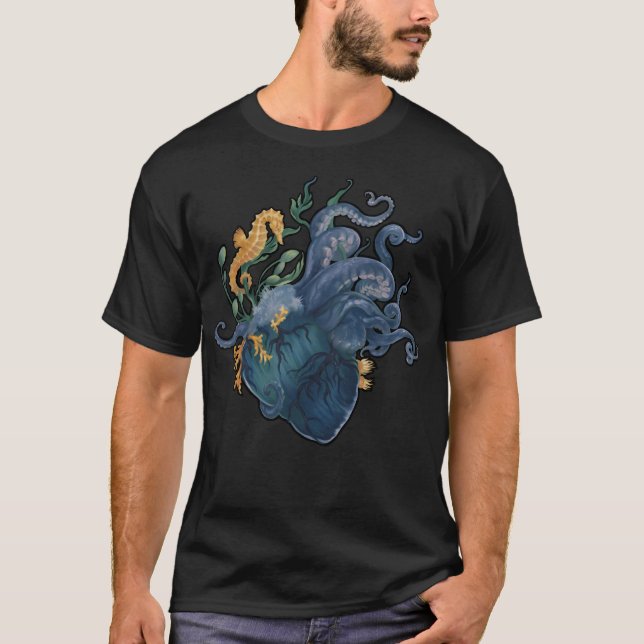 Camiseta Corazón - Océano (Anverso)
