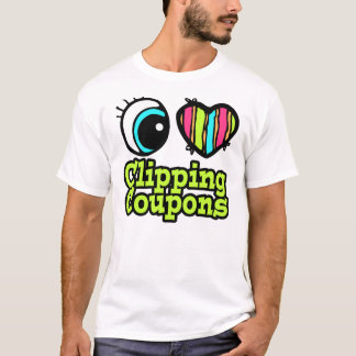 Camiseta Corazón Ojo Brillante Me Encanta Recortar Cupones