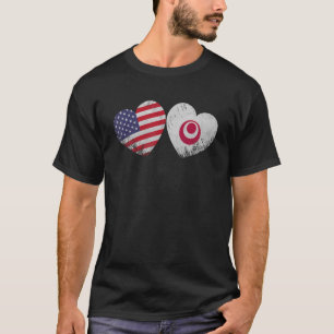 Camiseta Corazón Okinawa Bandera Americana Herit Familia Pa