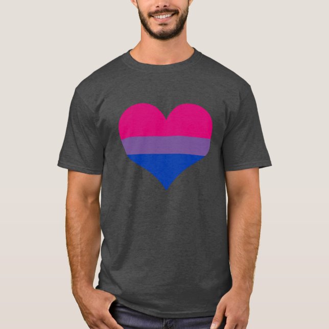 Camiseta Corazón Orgullo Bi (Anverso)