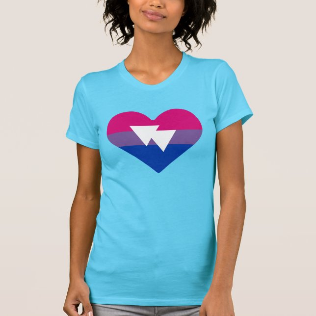 Camiseta Corazón Orgullo Bi (Anverso)