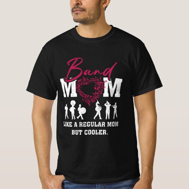 Camiseta Corazón Orgullosa De La Banda Mamá Como Una Madre  (Anverso)