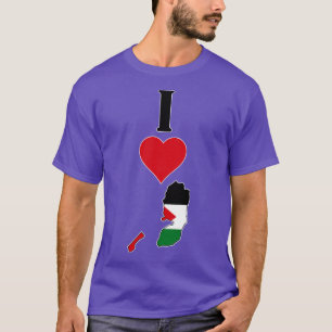 Camiseta Corazón Palestina Amo Bandera Nacional Palestina