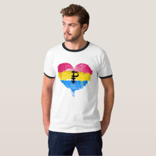 CAMISETA CORAZÓN PANSEXUAL - AMOR PANSEXUAL - SÍMBOLO -
