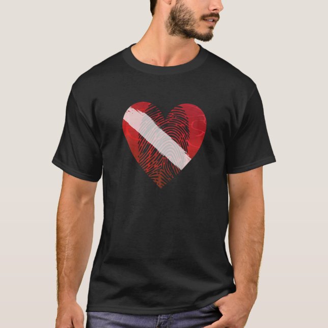 Camiseta Corazón Para El Buceo Subacuático Scub (Anverso)