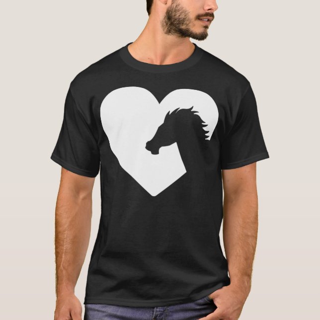 Camiseta Corazón para el profesor de equitación (Anverso)