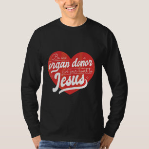 Camiseta Corazón para la cruz cristiana de la Biblia de Jes