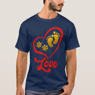 Camiseta Corazón para perros de amor animal Dueño de perro