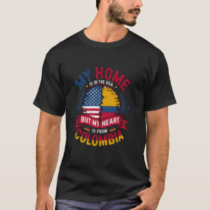 Camiseta Corazón Patriota Colombo Americano es de Colombia