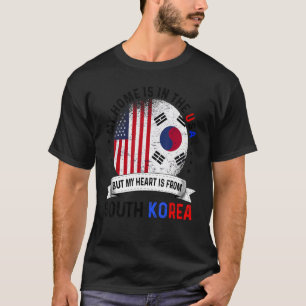 Camiseta Corazón patriota coreano-estadounidense es de Core