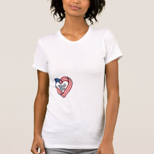 Camiseta Corazón Patriótico Agradecido Diseño Vectorial Vin