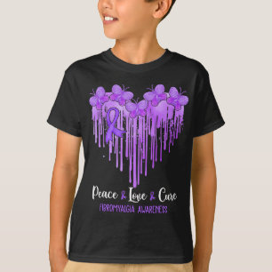 Camiseta Corazón Paz Amor Cura Fibromialgia Conciencia