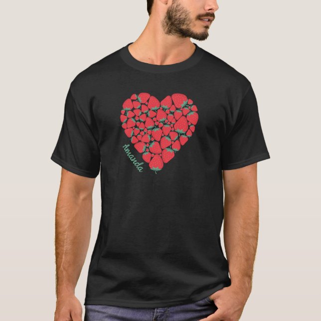 Camiseta Corazón perfecto de fresa T-Shirt (Anverso)