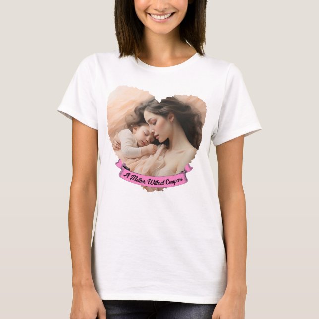 Camiseta Corazón, Personalizado Textos y foto (Anverso)