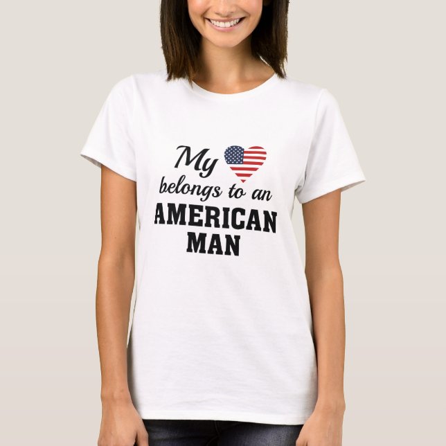 Camiseta Corazón Pertenece Americano (Anverso)