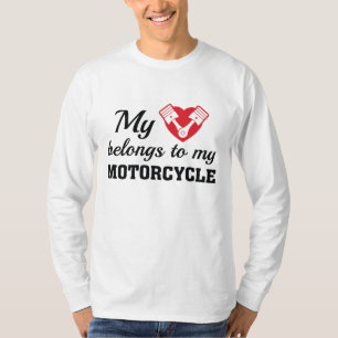 Camiseta Corazón Pertenece Motocicleta