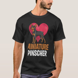Camiseta Corazón Pinscher Miniatura Dueño de Perro Lindo Mi