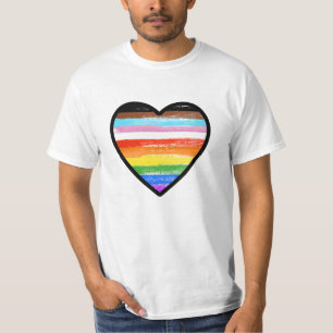 Camiseta Corazón Pintado con Orgullo Progresista