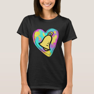 Camiseta Corazón pintado multicolor de Handbell Ringer