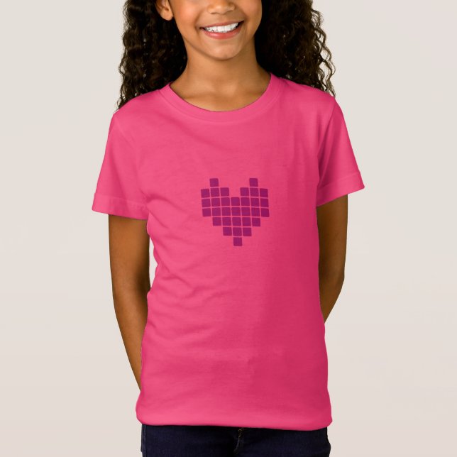 Camiseta Corazón pixelado (Anverso)