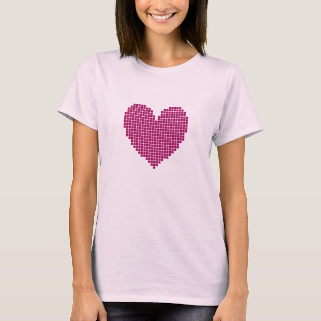Camiseta Corazón pixelado (Anverso)