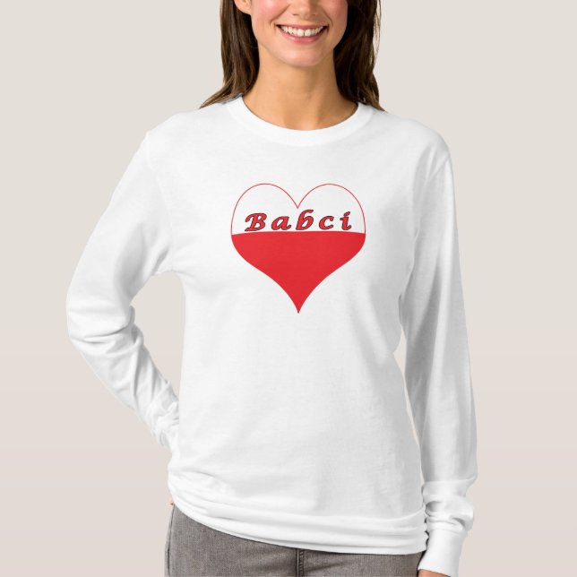 Camiseta Corazón polaco de Babci (Anverso)