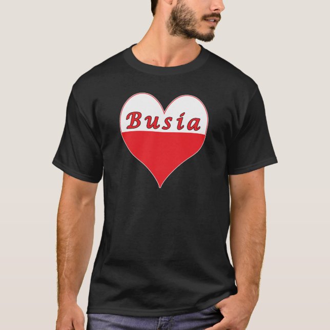 Camiseta Corazón polaco de Busia (Anverso)