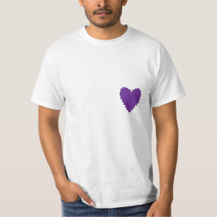 Camiseta corazón púrpura