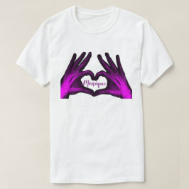 Camiseta Corazón púrpura de la radiografía de la mano