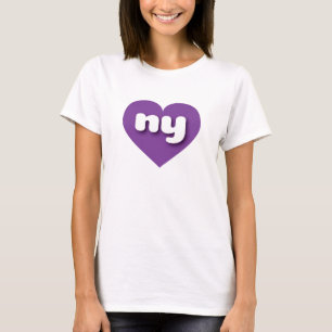 Camiseta Corazón púrpura de Nueva York - Amo