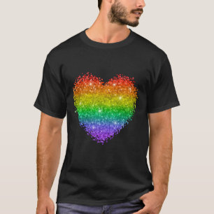 Camiseta Corazón Purpurina arcoiris