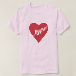 Camiseta Corazón quebrado del helecho de plata de Nueva