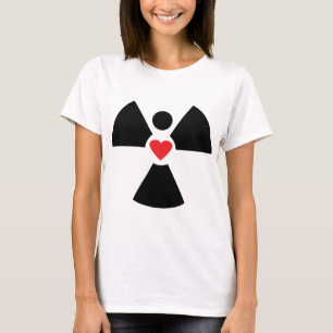 Camiseta corazón radiactivo del ángel