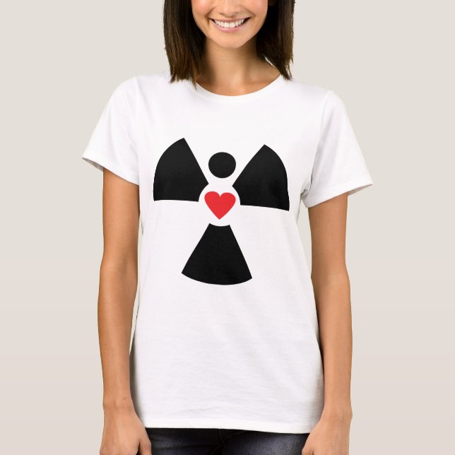 Camiseta corazón radiactivo del ángel (Anverso)