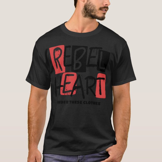 Camiseta corazón rebelde amor divertido (Anverso)